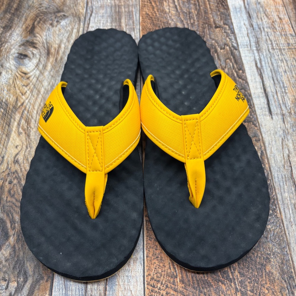 The North Face Base Camp II Mens Flip Flops Yellow Black Size 11 NF0A47AA - Picture 4 of 5
